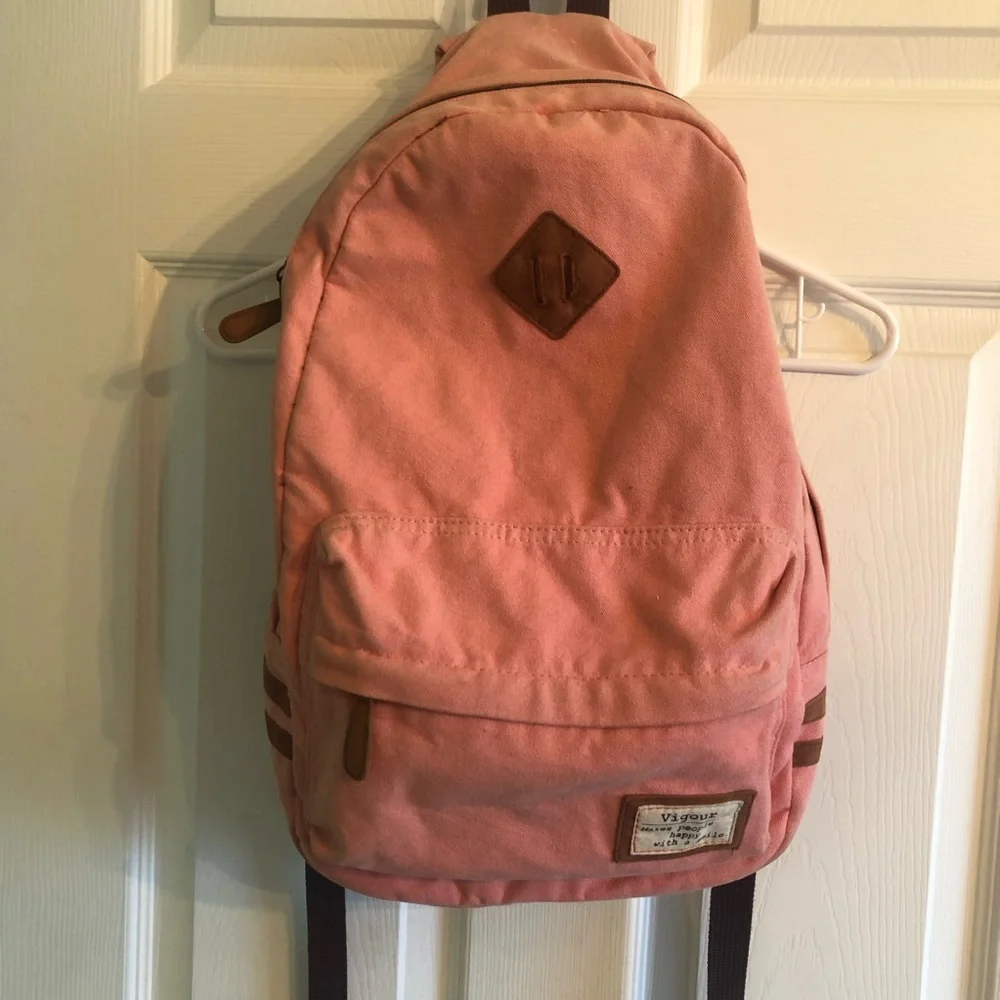Pink Canvas Backpack - Picture 1 of 10